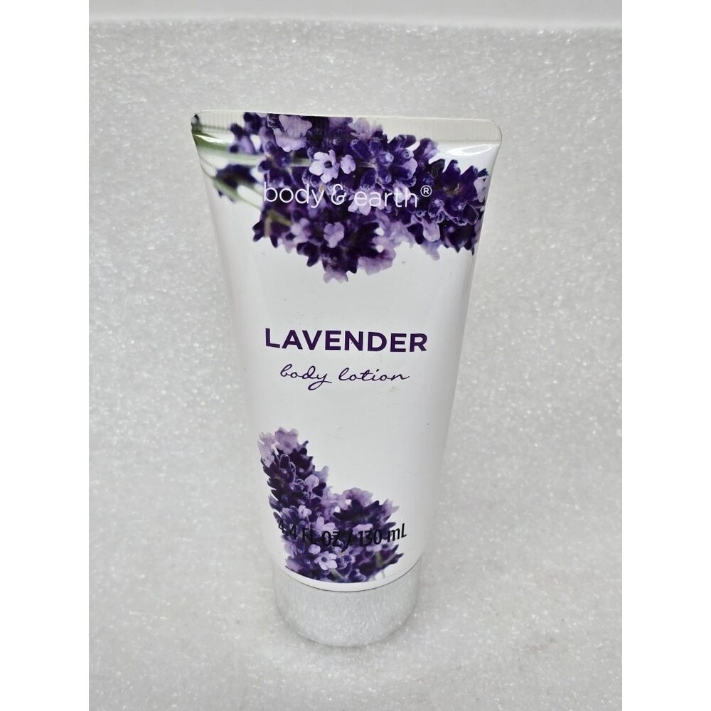 Body & Earth Lavender Body Lotion 4.4 Oz Tube Hydrating Formula For Smooth Skin